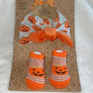 🎃 Halloween Turban hat and socks set